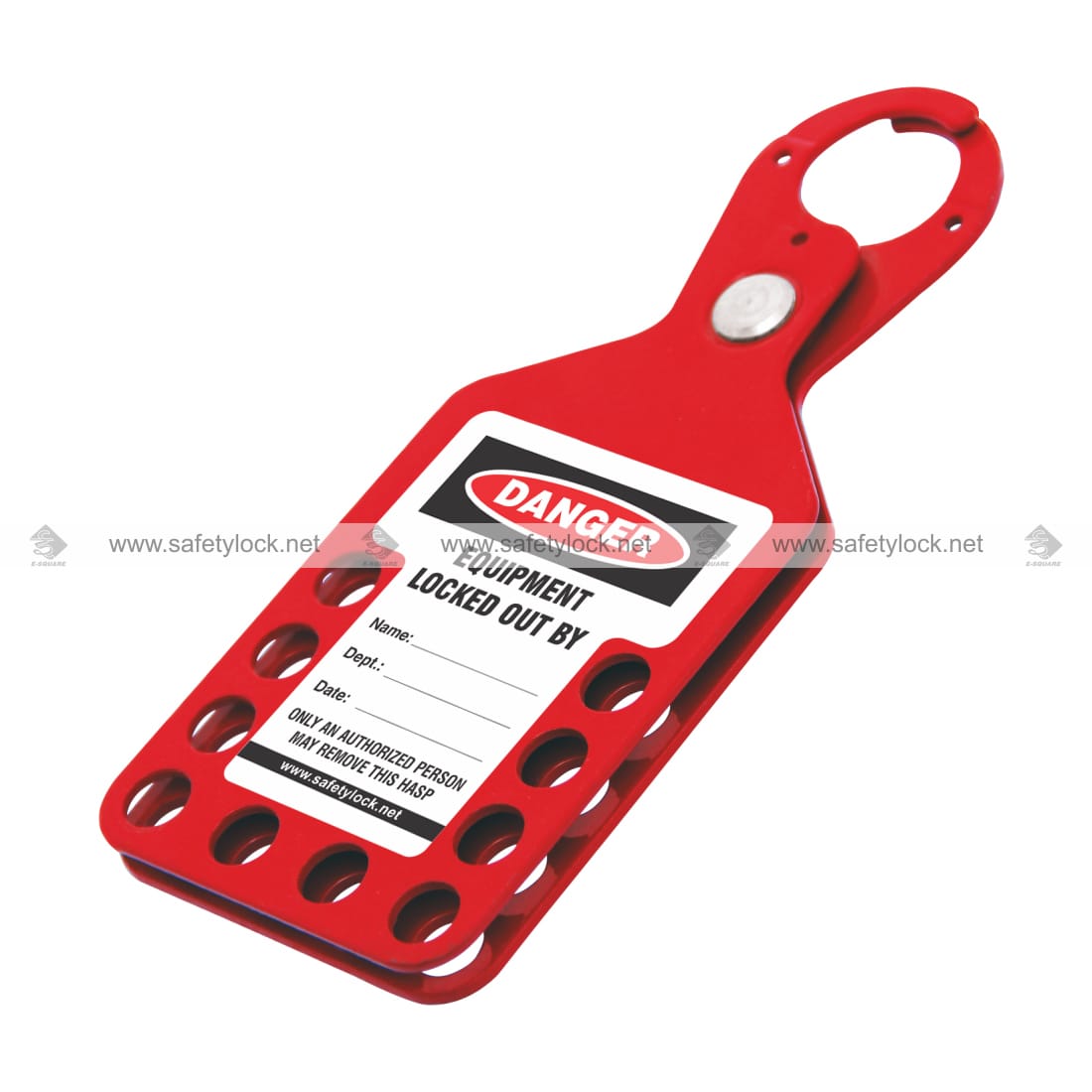 labelled lockout hasp