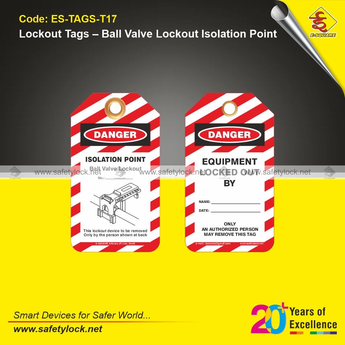 ball valve lockout isolation point safety tags