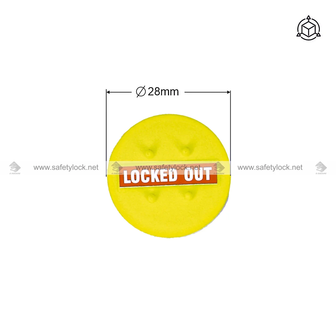 circular blocking bar for electrical panel lockout dimension