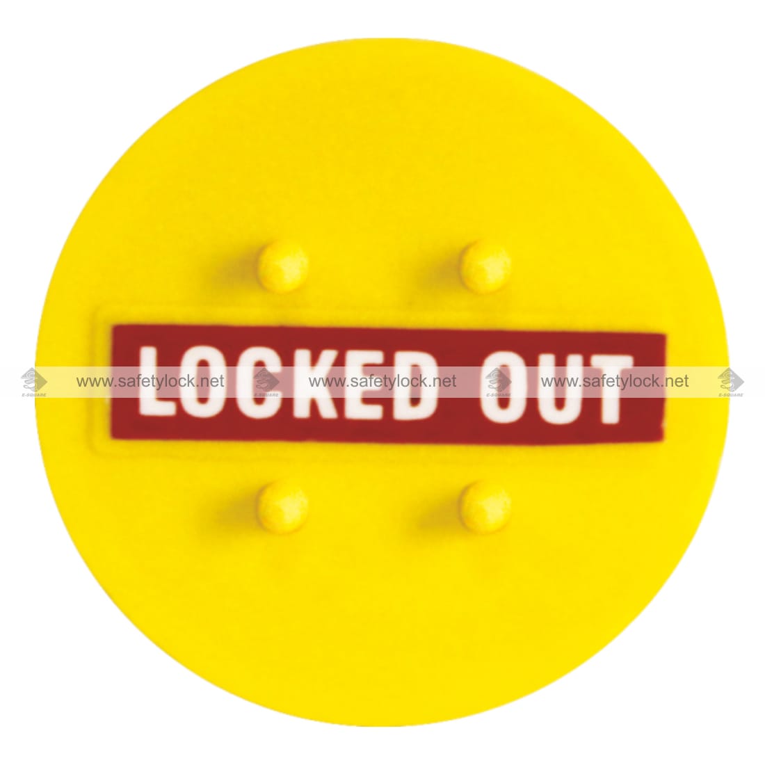 circular blocking bar to lockout touch buttons on electrical panel