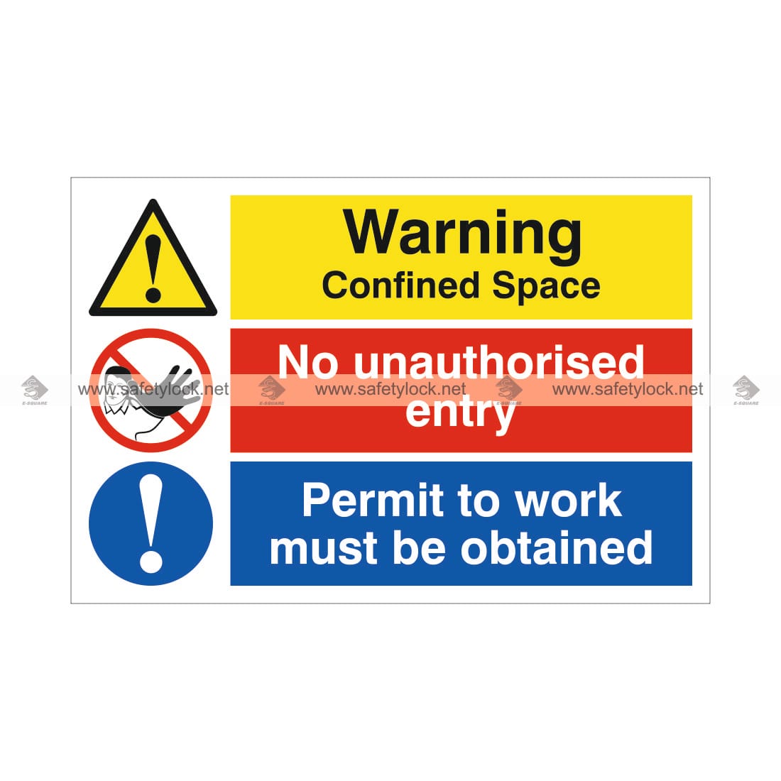 confined space lockout cover sign -no unauthorised entry