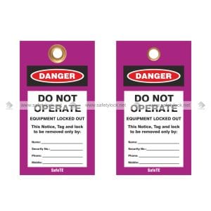 danger tags purple color