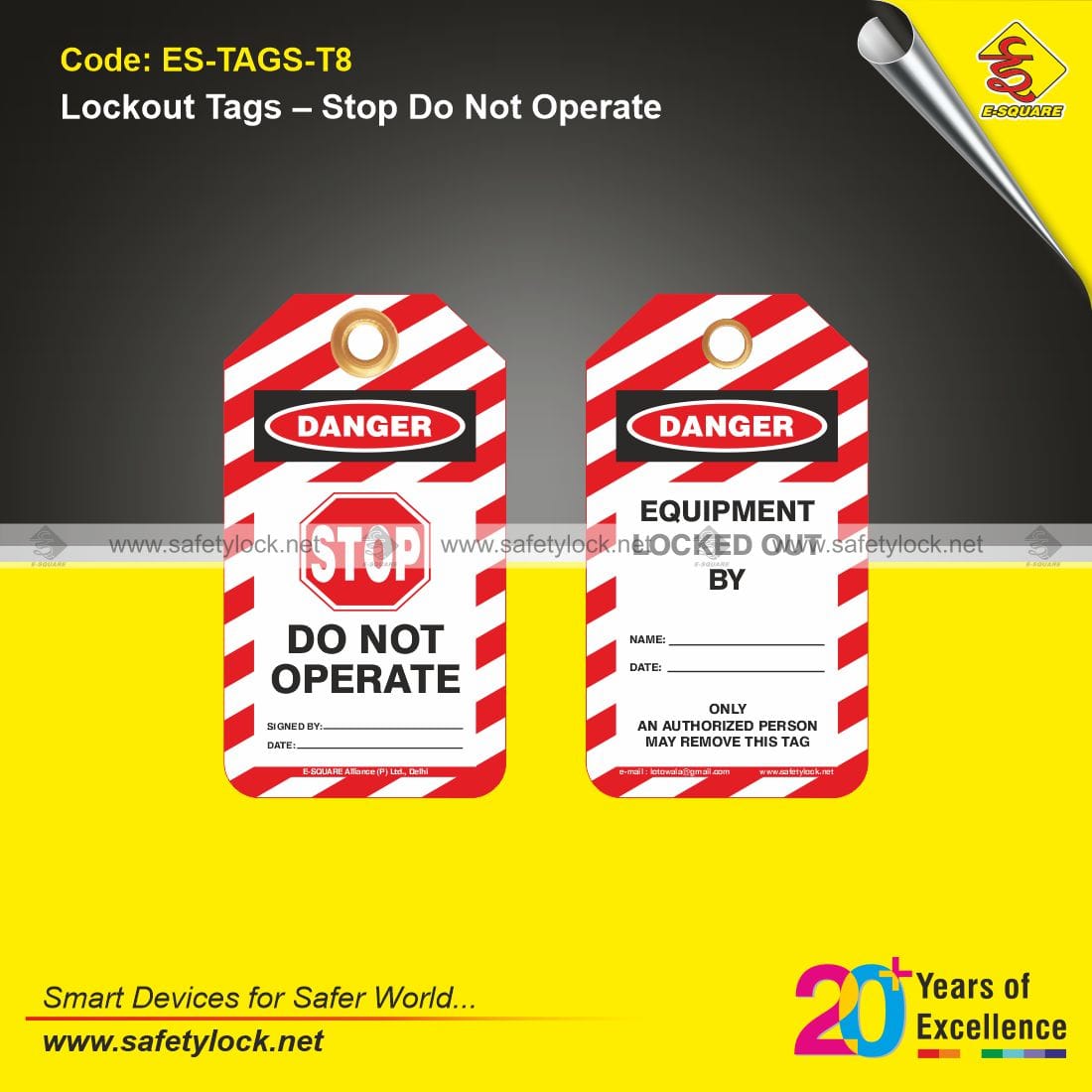 do not operate lockout safety tags