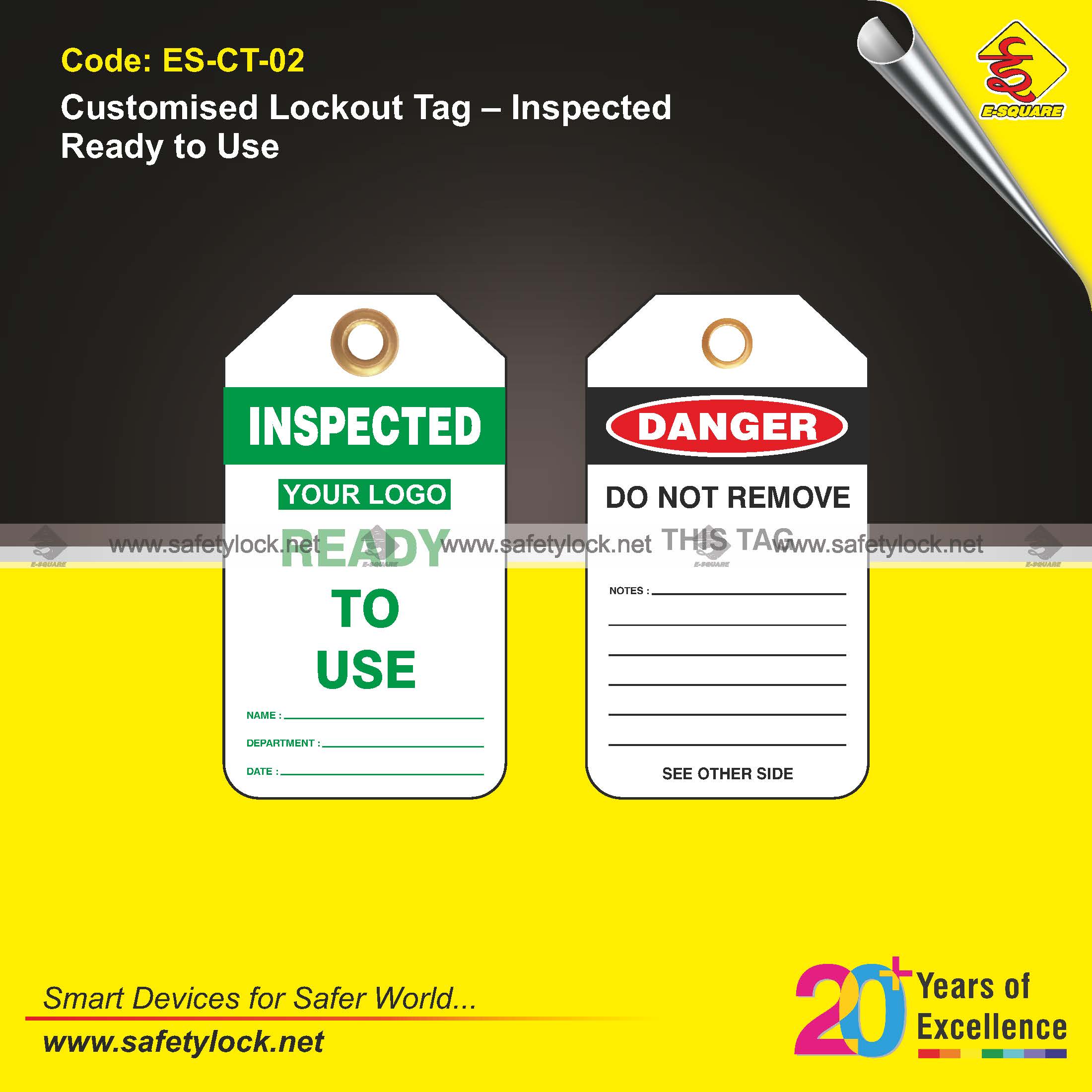 E-Square customised LOTO tags
