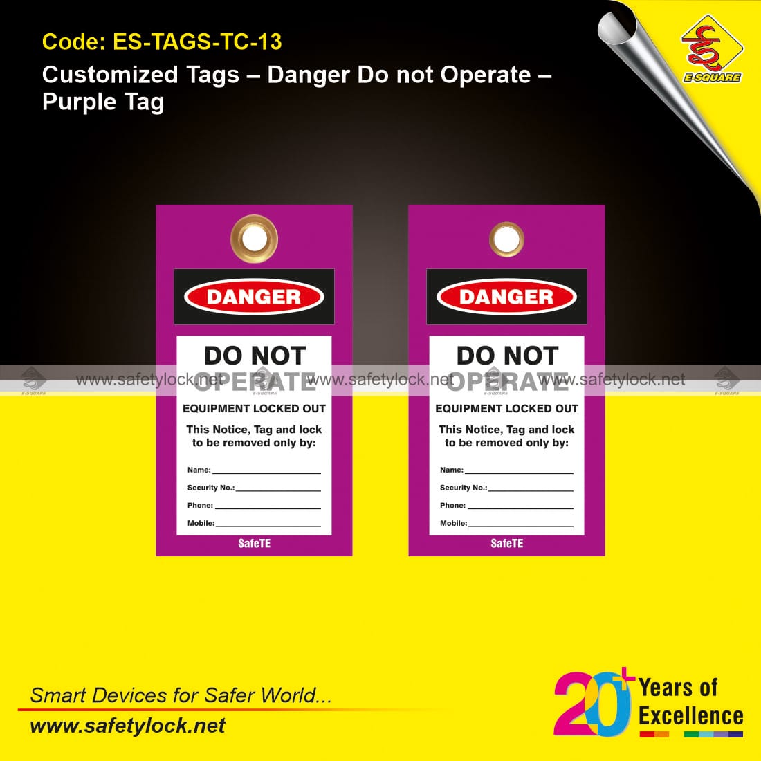 E-Square danger tags