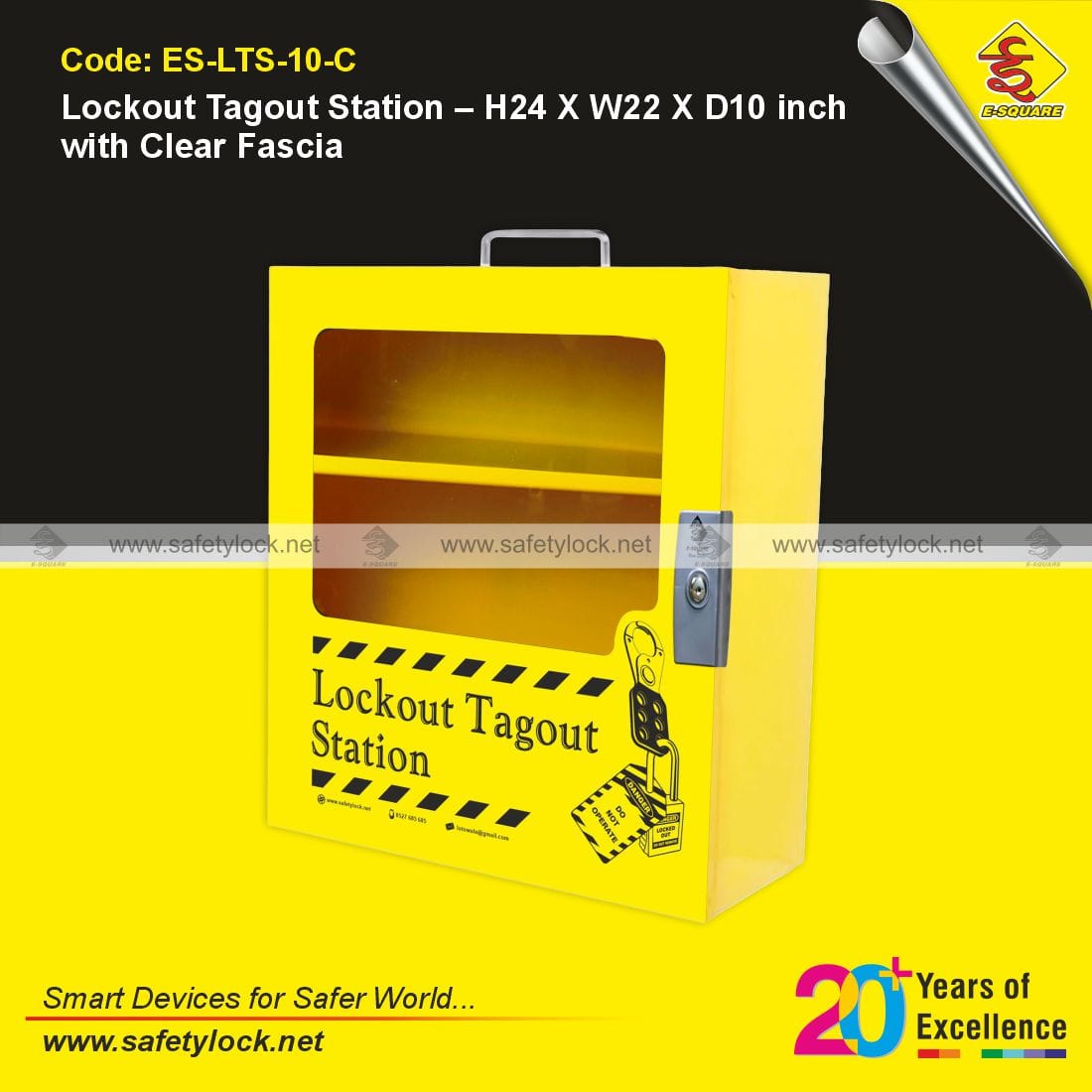 E-Square LOTO station with clear fascia