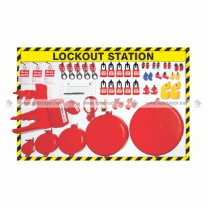 electromechanical shadow lockout station with goods