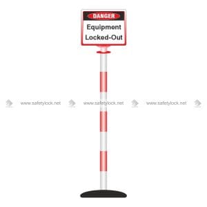 Lockout Barricading System - 1 Pole and 1 Sign