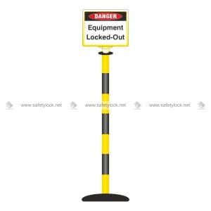 lockout barricading system yellow and black color