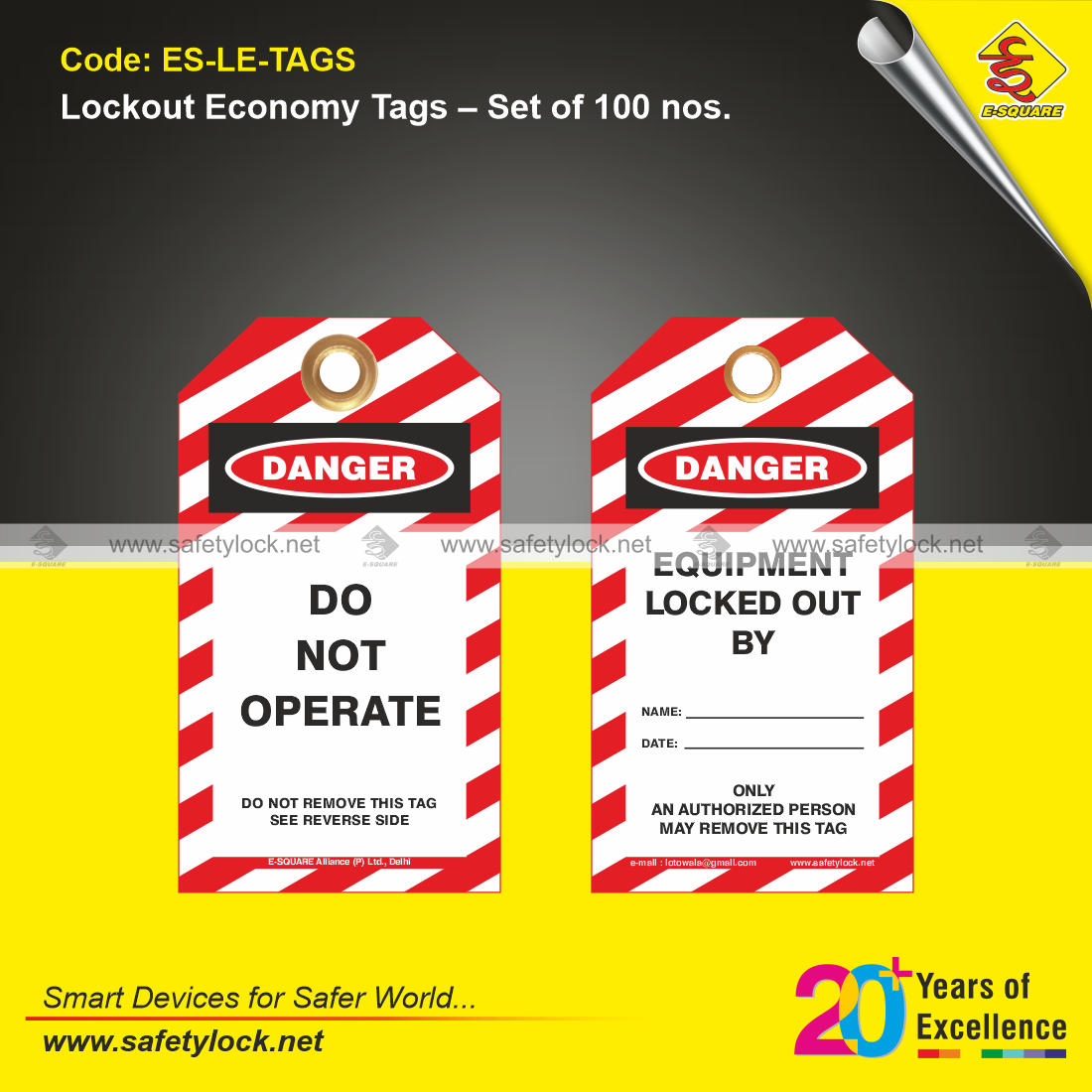 lockout economy tags set of 100