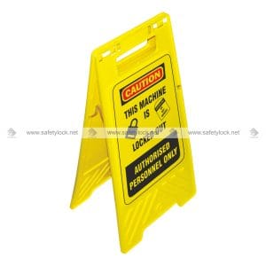 lockout information stand - danger this machine is locked out