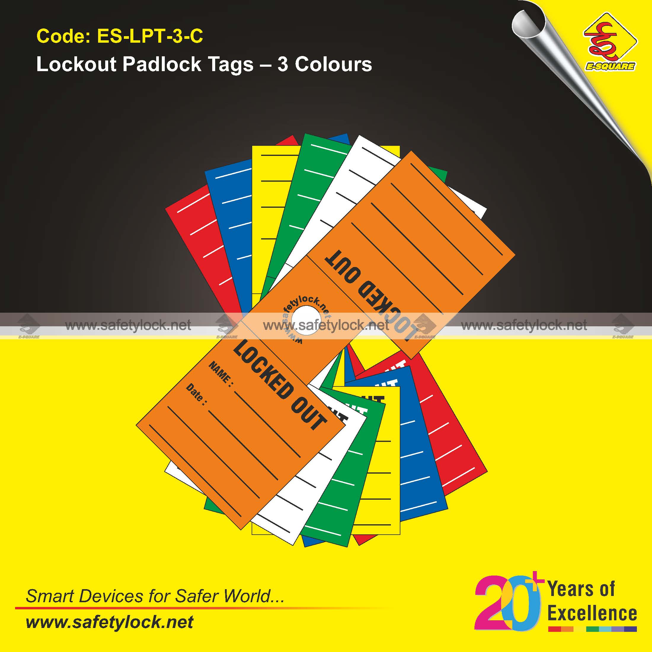 lockout padlock tags various colors