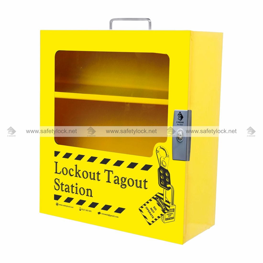 metallic lockout station
