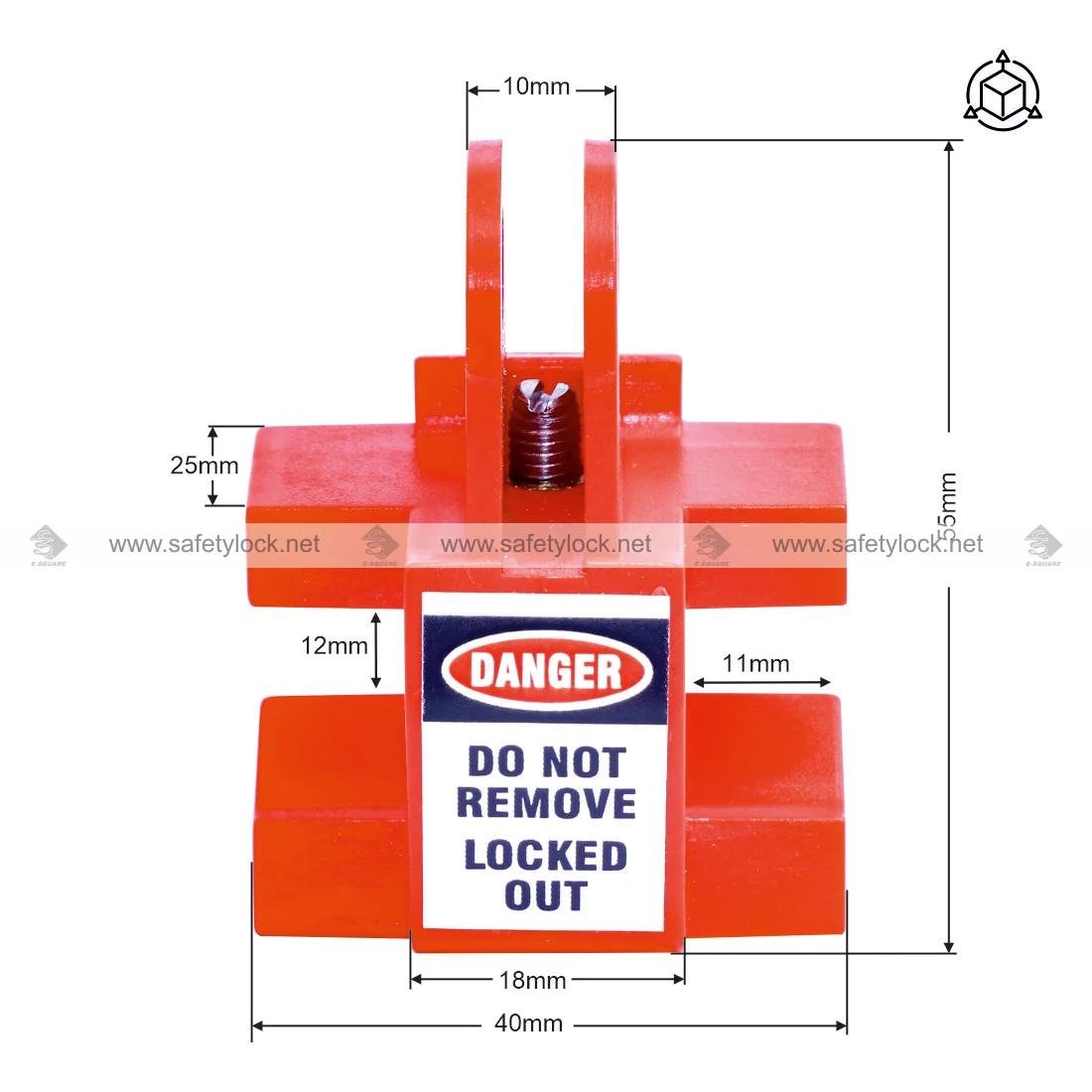 multi pole circuit breaker lockout device dimension