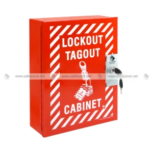 red lockout tagout cabinet