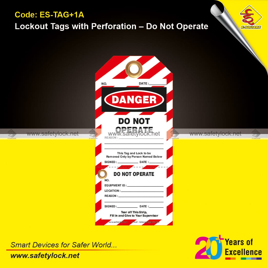 safety tags with perforation