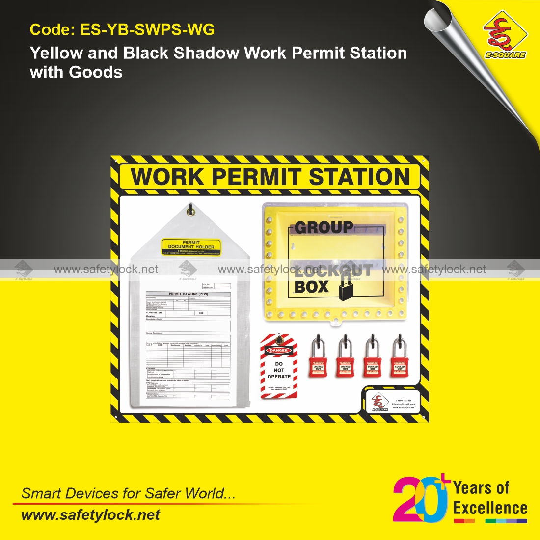 shadow work permit station with LOTO devices
