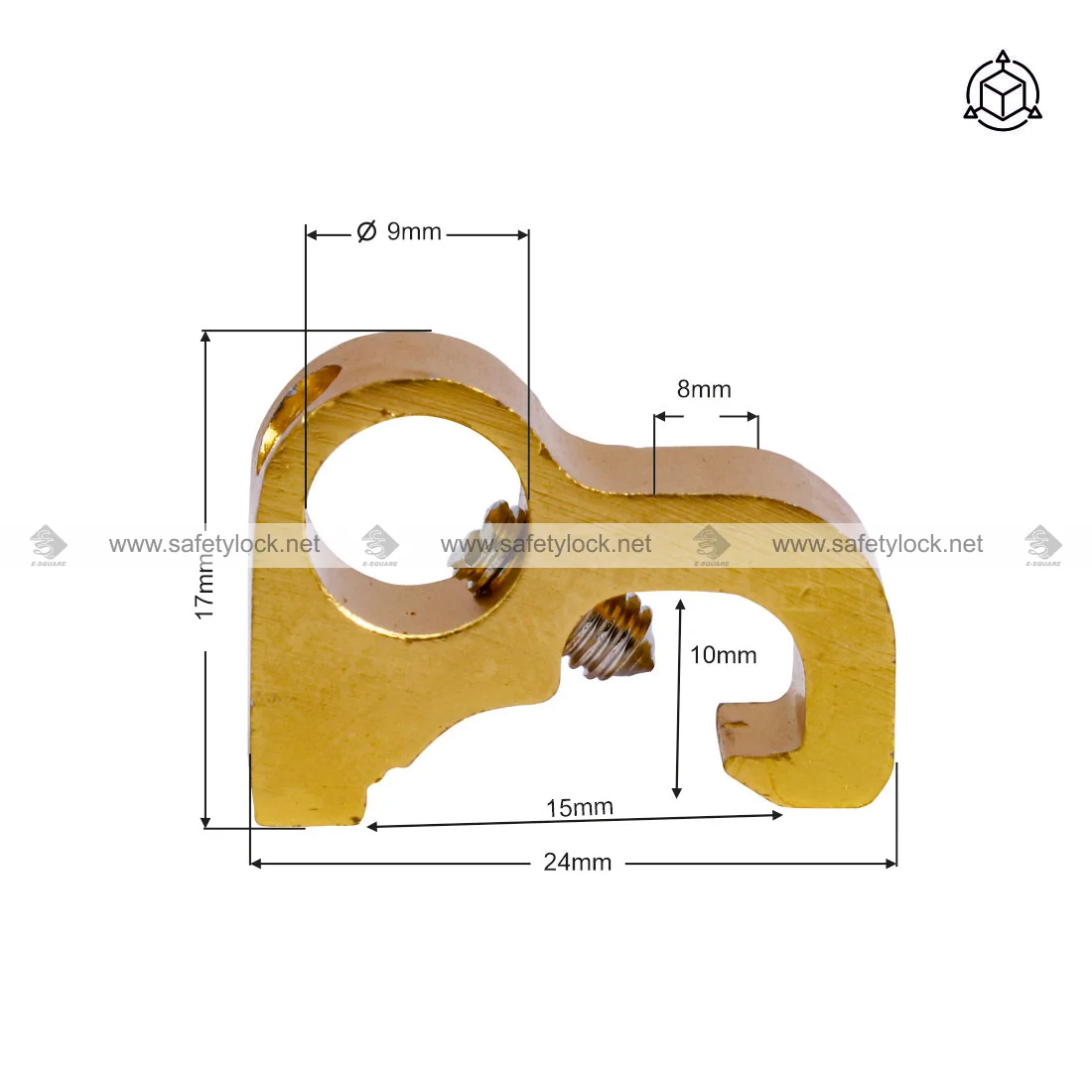 universal golden toggle MCB lockout dimension