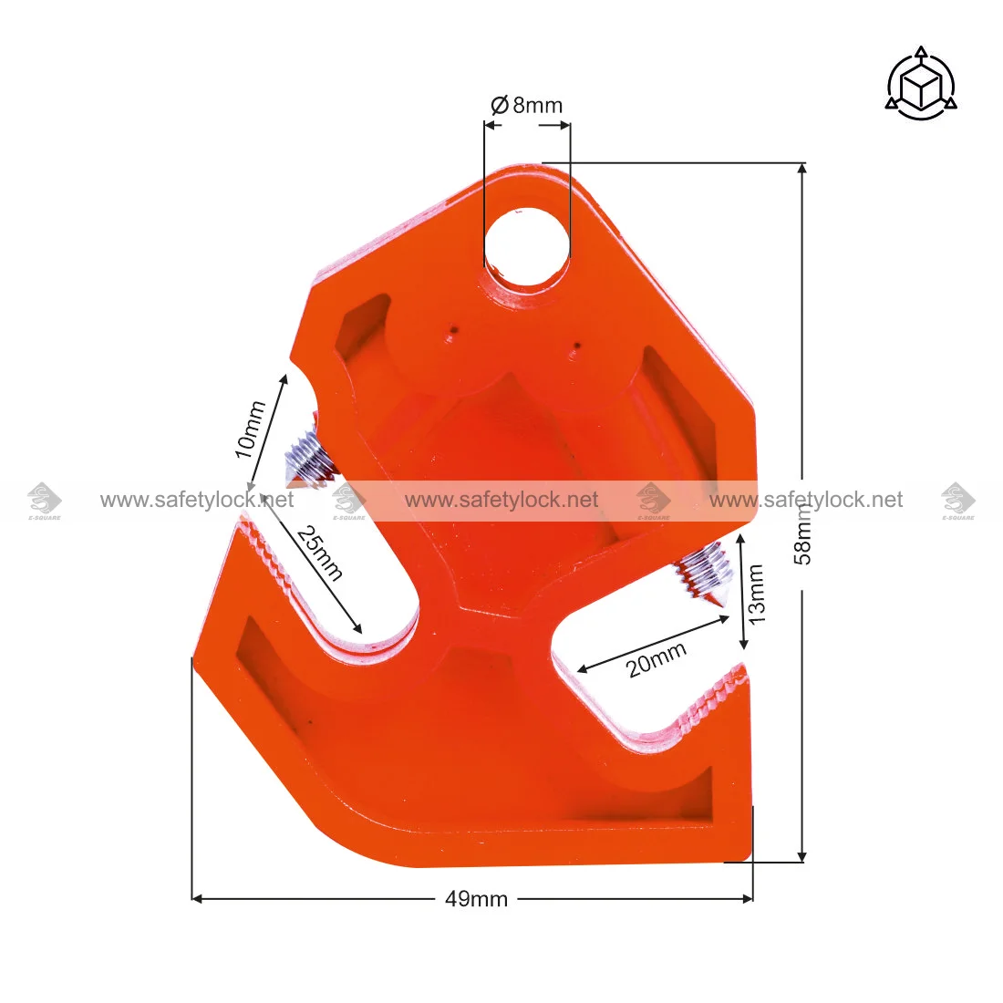 universal multi-functional circuit breaker lockout dimension