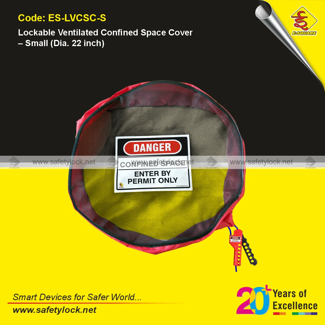 ventilated confined space lockout cover by E-Square