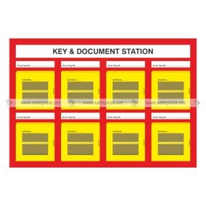 wall mounted station for 8 group lock mini size box