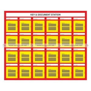 wall mounted steel lockout station for 24 GLMB