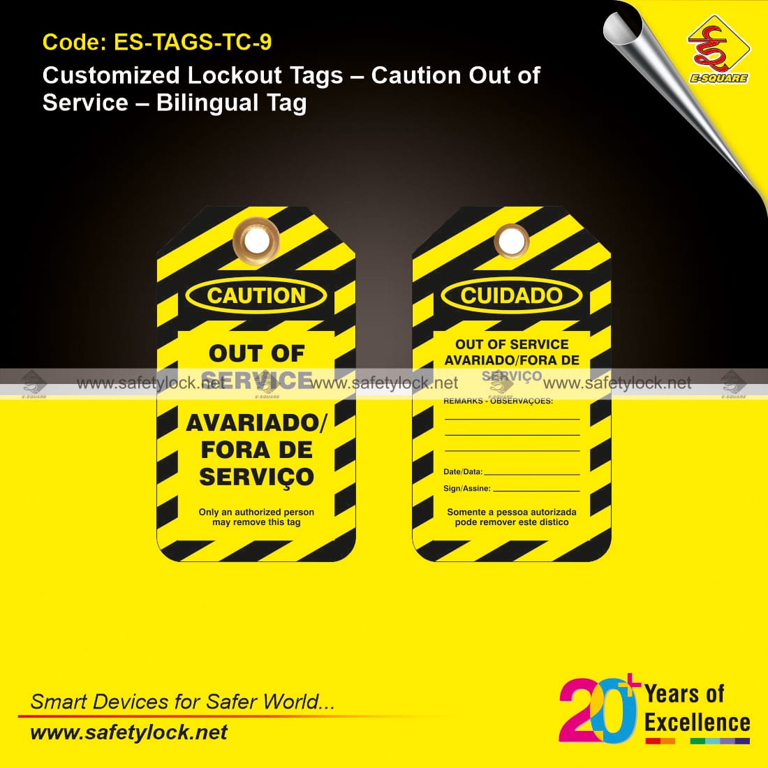 yellow and black lockout tags