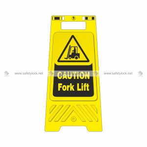 caution fork lift safety floor stand