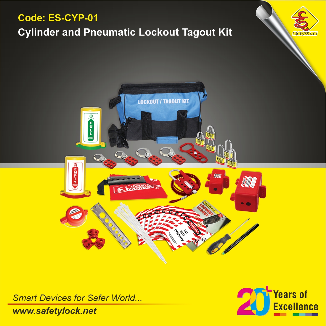 cylinder and pneumatic LOTO kit