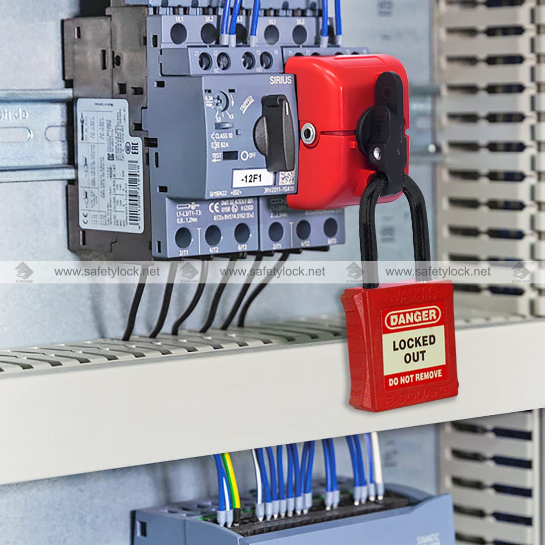 de-electric lockout padlock for MCB lockout