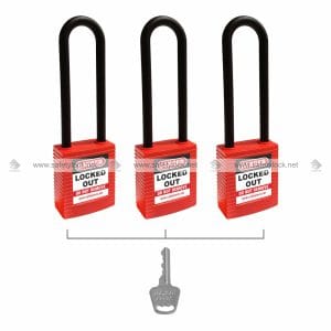 de-electric lockout padlock with 85 mm nylon shackle
