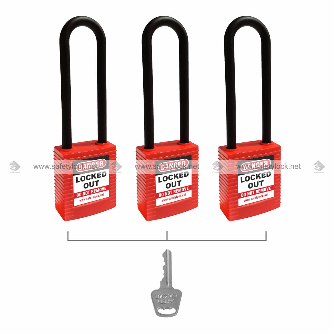de-electric lockout padlock with 85 mm nylon shackle
