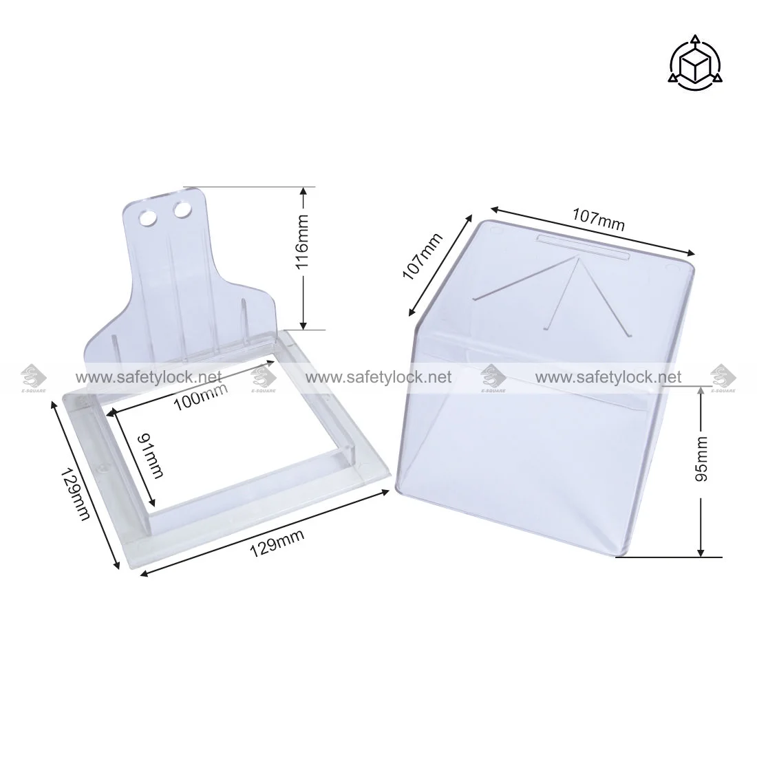 E-Square electrical panel lockout square box large size dimensions