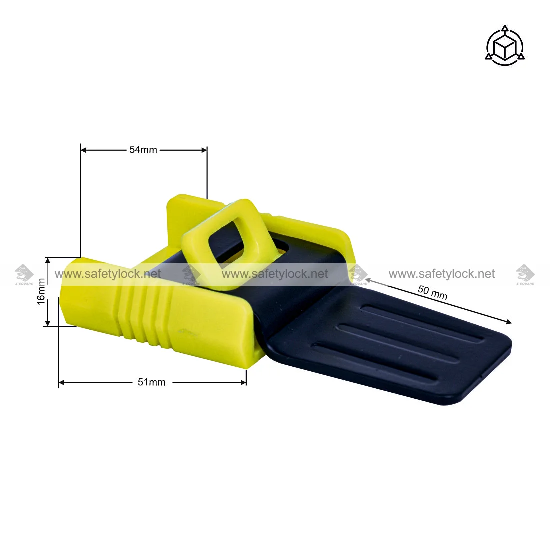 electrical panel lockout device for flat button dimension