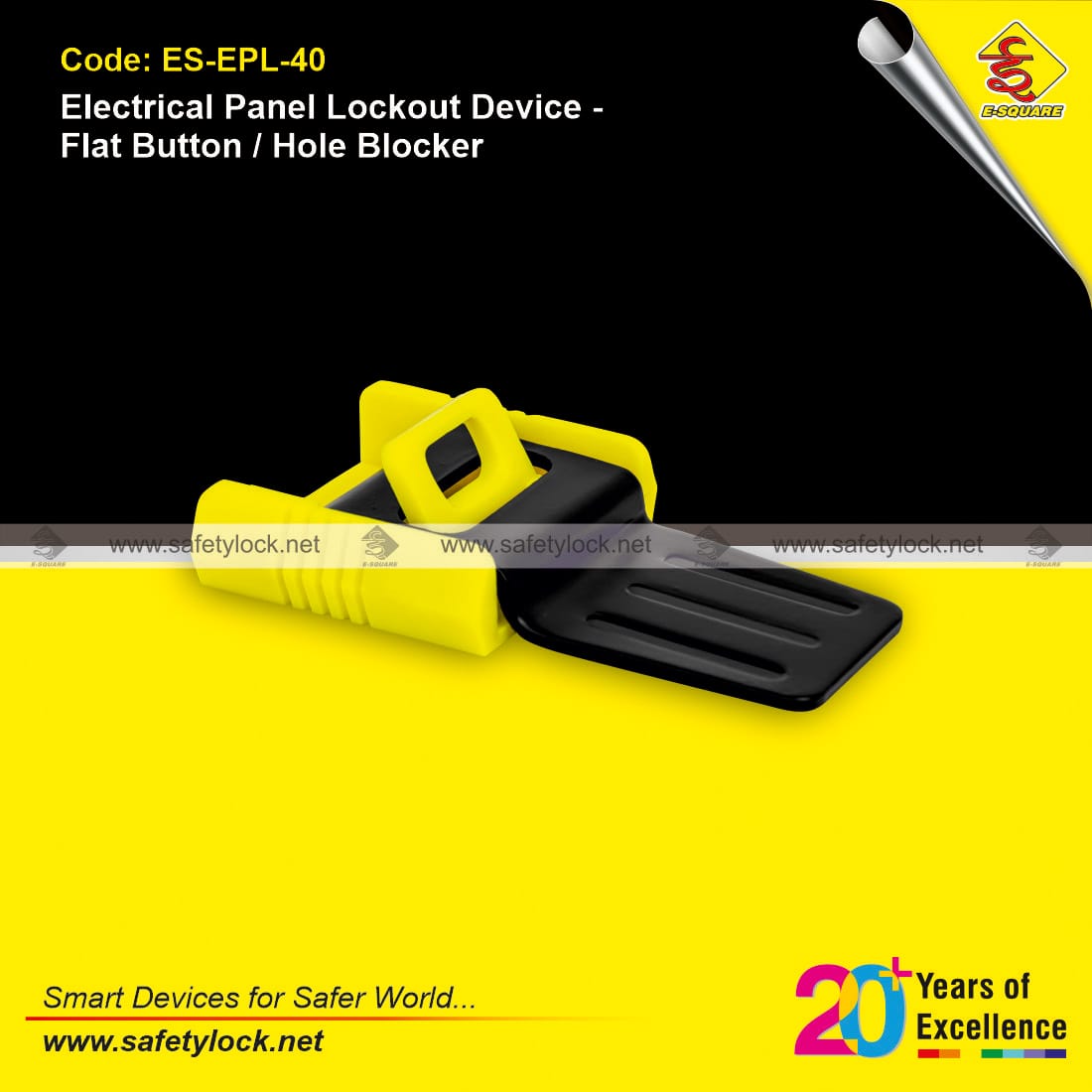 electrical panel lockout device for flat button