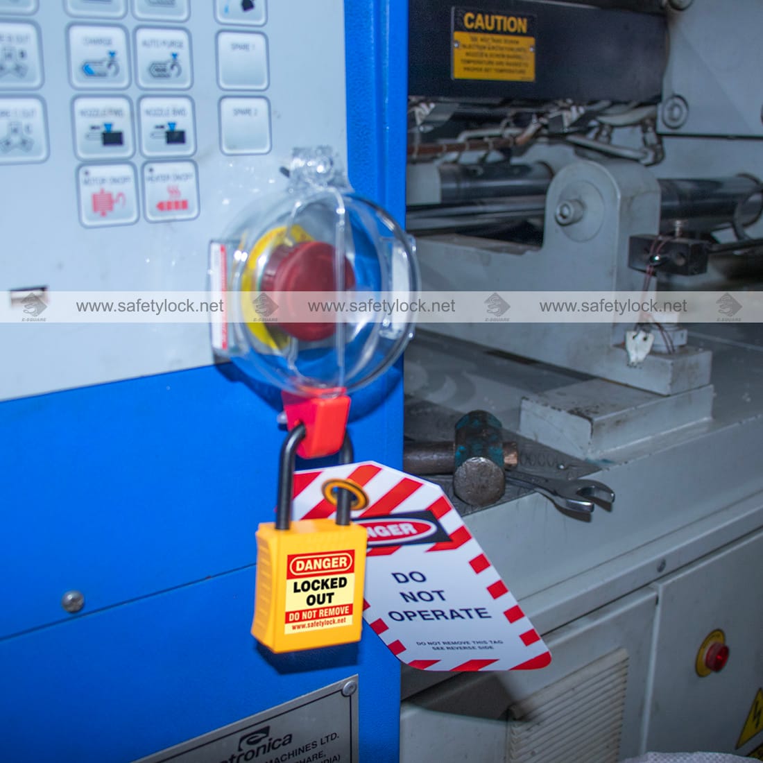emergency stop button lockout