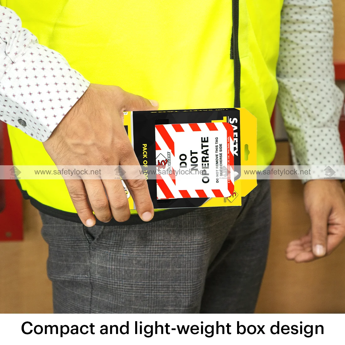 fan fold tags box compact and light weight design