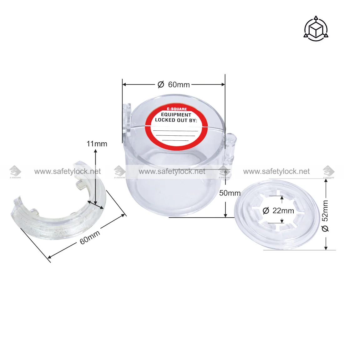 flexible cocoon lockout device dimension