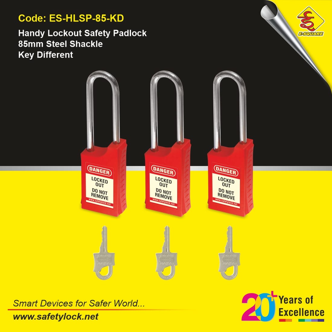 handy lockout padlock with steel shackle