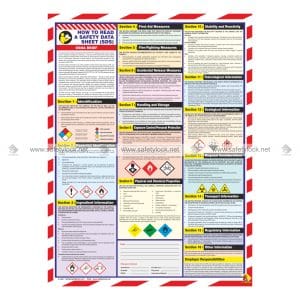how to read a safety data sheet - SDS poster