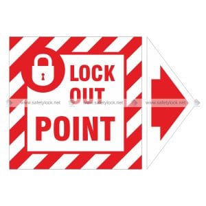 lockout point markers with detachable arrow