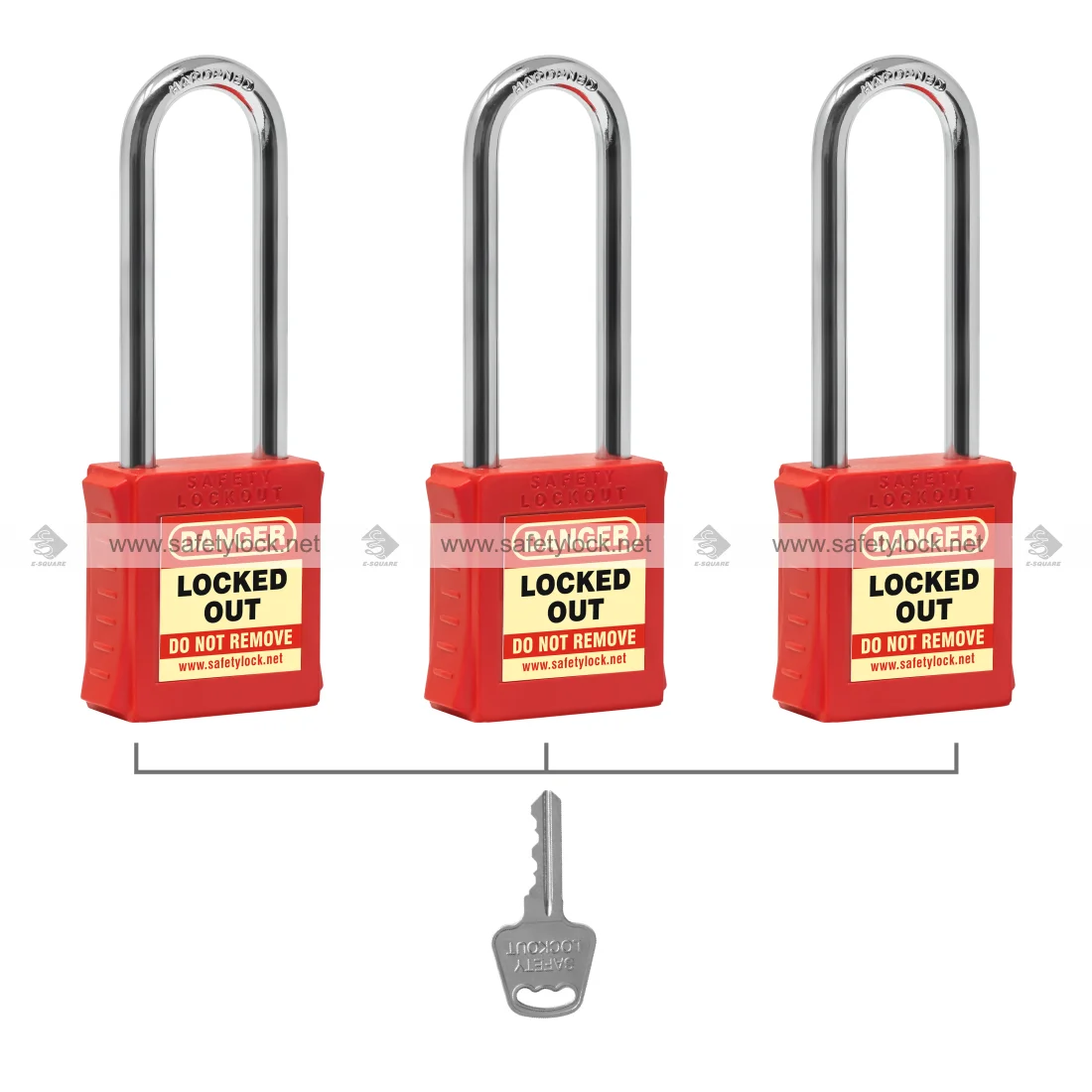 lockout safety PLSP padlock with 85 mm steel shackle