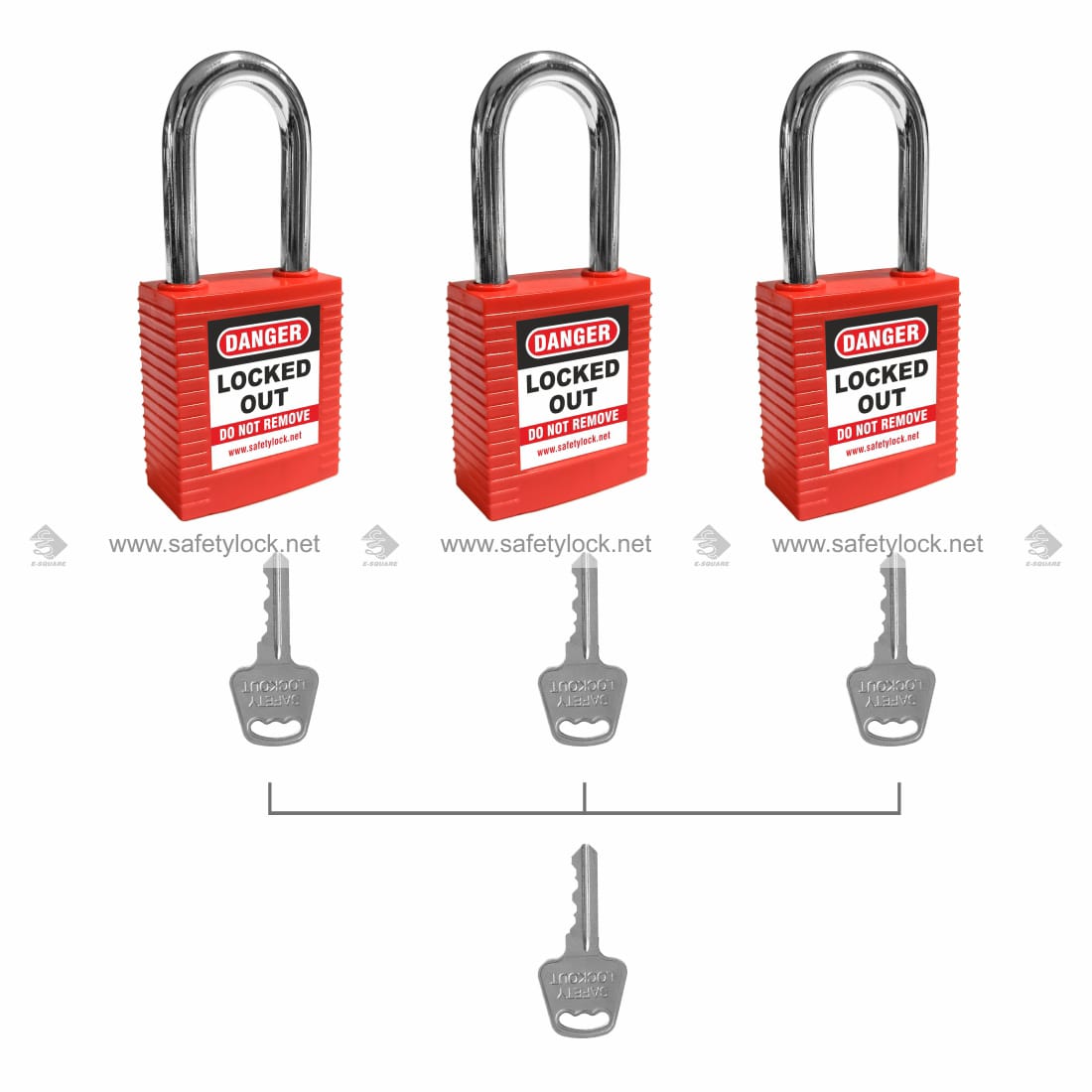 nylon body steel shackle padlock