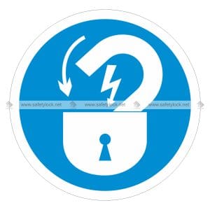 open energy isolation lockout safety sign
