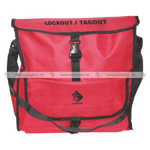red color shoulder lockout bag