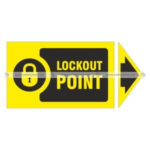 safety lockout arrow markers - lockout point