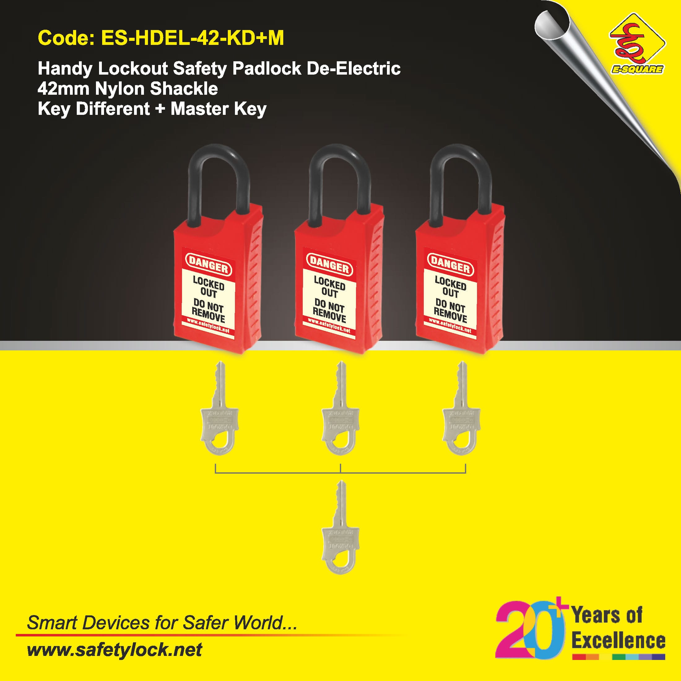 safety padlock for electrical lockout tagout
