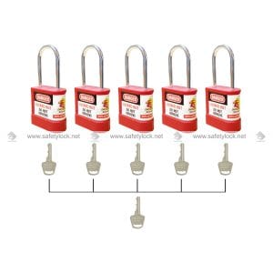 series 4 OSHA PLSP lockout padlock with Master key