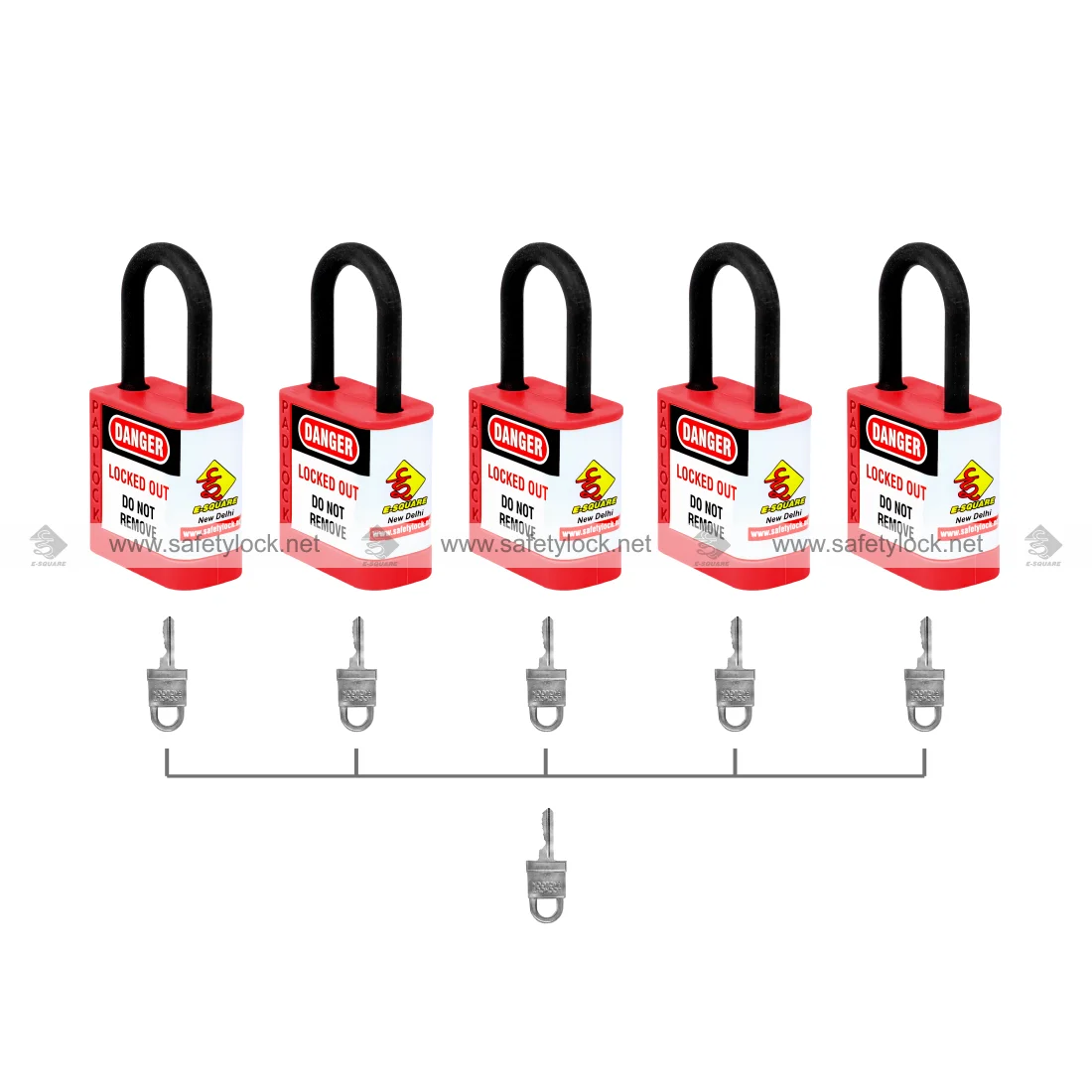 small di-electric lockout padlock