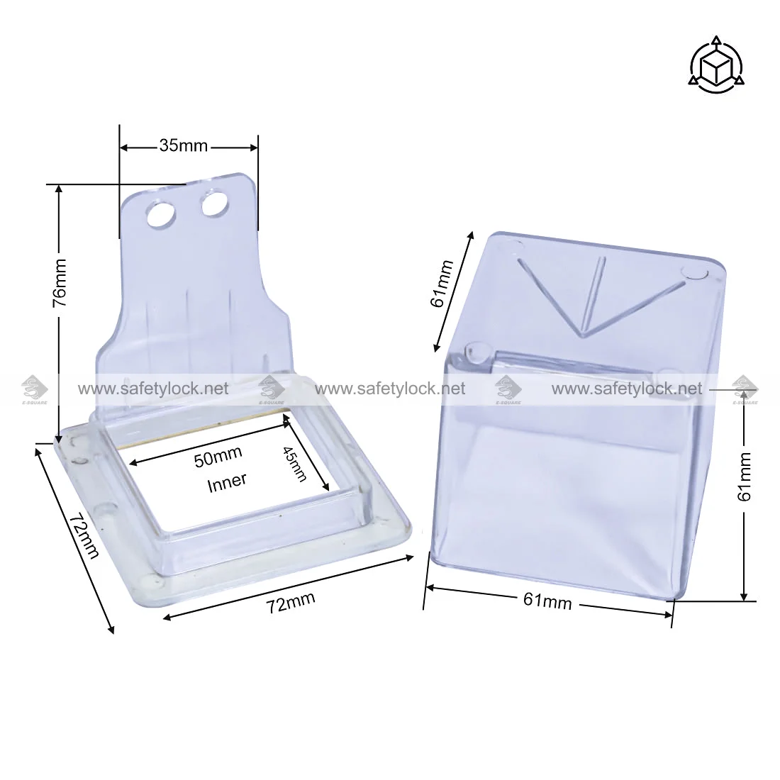 small electrical panel lockout square box dimension